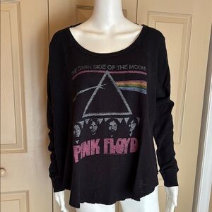PINK FLOYD black ribbed graphic long sleeve